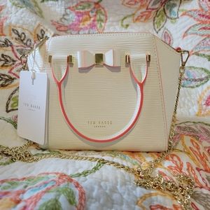 Ted Baker Ddella Bow leather micro tote bag